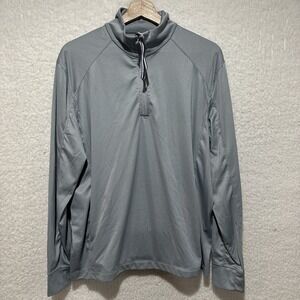Vineyard Vines Performance Shirt Mens Long Sleeve Mock Neck 1/4‎ Zip Gray Size M
